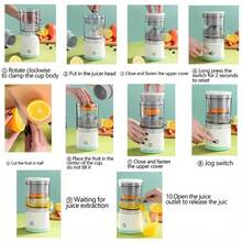 WEEME Household Juicer, Juice Separator, Portable Juice Cup, Mini Blender, Juice Extractor, Rechargeable - White - View 11