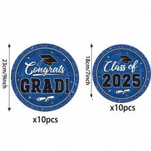 10/20/40pcs, Graduation Plates And Napkins 2025, Black And Gold Graduation Decorations, Disposable Graduation Paper Plates Black And Gold Plates Grad Napkins, 2025 Graduation Party Decorations