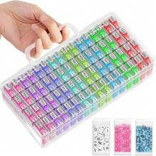 1 pezzo Scatola organizer per pittura a diamanti 5D DIY, contenitore in plastica trasparente per articoli da fai-da-te con molletta, sigillo ermetico, superficie liscia, scomparti integrati per perline, perline sciolte, arte di unghie, resistente alle intemperie, ideale per Natale e Ognissanti, capacità inferiore a 0,09 metri cubi, altezza inferiore a 68,58 cm