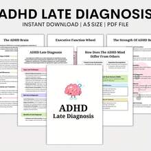 ADHD Late Diagnosis Therapy Worksheets, English, Adult ADHD Planner, Overcome Procrastination, Problem Solving Worksheet For Adult - A5 - View 10