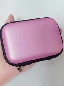 Bolsa portátil para cámara CCD rosa, bolsa para almacenamiento de datos, diseño compacto, material impermeable, ideal para entusiastas de la fotografía al aire viajeros, también se puede usar como bolsa para cargador, bolsa digital esencial para la oficina, bolsa para cables de cámara y línea de datos, estuche protector para banca móvil y bolsa de viaje para cámara, adecuado tanto para hombres como para mujeres, artículo esencial para maestros, impermeable, ligero, de gran capacidad y accesorio portátil. - Rosa - Ver 6