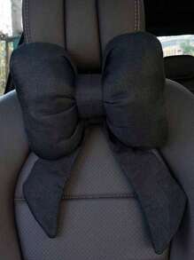 1pc Bowknot Ribbon Car Headrest Neck Pillow Creative Cotton And Breathable Comfortable Car Pillow Goddess Automotive Supplies