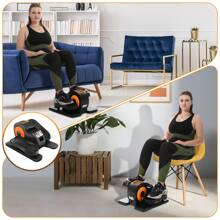 ZenActive Mini Under Desk Elliptical Trainer Machine, Electric Seated Pedal Exerciser For Home, Quiet & Compact Ellipse Leg Exerciser With Display Monitor, Remote Control And 12 Adjustable Speeds