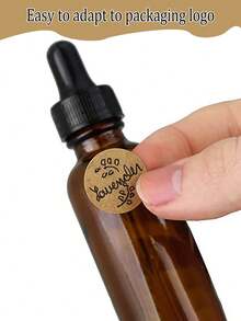 With One Roll In Hand, You Can Pack Without Any Worries! This Value-For-Money Roll Of 500 Kraft Paper Stickers Is Specially Designed For Jewelry And Craft Packaging. Whether It Is Used For Canned Packaging Labeling Or As A Good Assistant For Store Owners To Organize And Store, Its Blank Round Sticky Design Can Easily Adapt To Canning, Beading, Jewelry Making And Display, Making It An Ideal Choice For Packaging Supplies - Brown - View 2