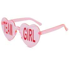 1 件装 切边个性化椭圆形框架时尚眼镜 新款无框辣妹嘻哈时尚眼镜 金属 - 黑色 - 查看 10