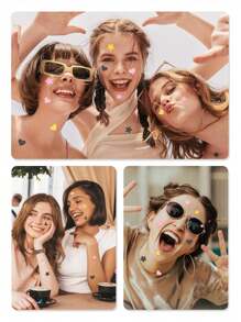 1920/1000/960/600/480/400/240/200/40 Pcs Of Facial Waterproof And Breathable Patches, With Cute Design Stickers, Fun Cartoon Stickers, Waterproof And Sweat Proof Mini Stickers Suitable For Gatherings, Offices, Halloween And Other Occasions. Festival Party Stickers, Heart-Shaped Stickers, Decorative Stickers (For Decorative Purposes Only, Not For Cosmetics)