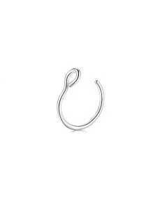 1 pieza/Set de 3 piezas Aros falsos para la nariz Joyería de perforación falsa de 8 mm Aros falsos para aro de labio, septum y nariz Nuevo conjunto de aros falsos para labios para mujeres y hombres
