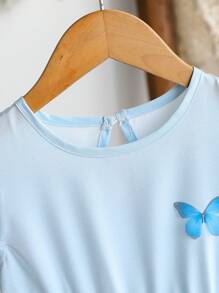 Vestido de moda estilo princesa degradado para niña pequeña, adecuado para primavera/verano