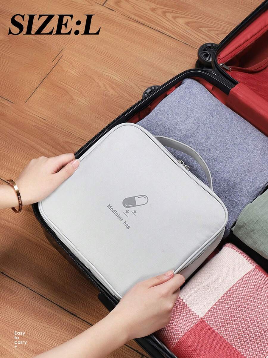 1pc Portable Travel Medical Storage Bag, Travel First Aid Kit, Large Capacity Folding Medical Kit - Multicolor - View 1