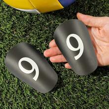 1 Pair Mini Master Black No. 9 Thicker Football Shin Guards, Adult Insert Style Leg Protection - Durable Mini Football Shinguards Suitable For All Seasons - Multicolor - View 1