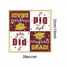 10/20/40pcs, Graduation Plates And Napkins 2025, Black And Gold Graduation Decorations, Disposable Graduation Paper Plates Black And Gold Plates Grad Napkins, 2025 Graduation Party Decorations