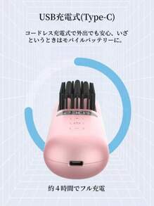 aniyon Hair Iron, Heat Brush, Hair Brush, Gift For Friends, Family, Women, 150-230℃ Temperature Adjustment, Straightening Iron, Cordless Iron, USB Rechargeable, Lupirina