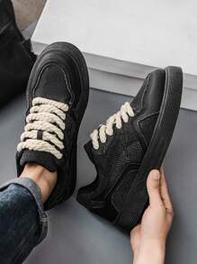 2025 Men's Plus Size Casual Sports Canvas Sneakers, Versatile Outdoor Commuting Shoes Suitable With Jeans, Fashionable &