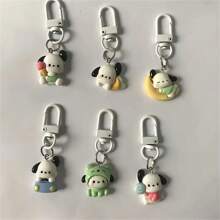 Sanrio 6 Peças Chaveiros Fofos de Desenho Animado - Pingente de Silicone, Adequado para Bolsas, Presentes Perfeitos para Amigos