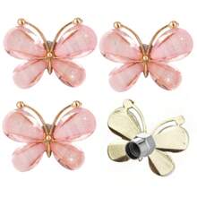 4pcs Resin Butterfly Valve Caps, Fashion Butterfly Valve Stem Caps, New Style Car Tire Valve Caps