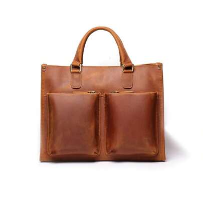 The Dagmar Leather Briefcase | Vintage Leather Messenger Bag Default Title