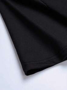 Camiseta de hombre con estampado "Papá Mapache" ,220 g/m², nueva camiseta informal de verano de algodón con cuello redondo y manga corta (1 unidad) - Negro - Ver 7