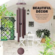 Outside - 38'' Deep Tone Wind Chimes, Outdoor Memorial Sympathy Gift, Garden Patio Yard Home Decor Black - 48" Bronze - View 6