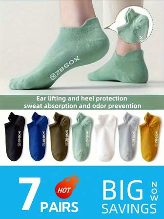 7 paires de chaussettes invisibles pour hommes avec rembourrage, design à coupe basse respirant avec support plantaire, chaussettes de sport, de basketball, de football, de cheville, noires, blanches, courtes, basses, à double ligne antidérapante, absorbant l'humidité, antibactérien, anti-odeur, convenant aux affaires et aux loisirs, aux sports extérieurs, à la course, au style universitaire, à l'usage quotidien toute saison, à la salle de sport, à la rentrée scolaire