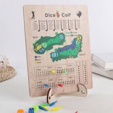 Joc de societate cu zaruri de golf din lemn, sistem de notare creativ, accesoriu pentru serile de jocuri, ideal pentru jocuri distractive de golf pe masă, potrivit pentru activități de petrecere, întâlniri de familie și evenimente