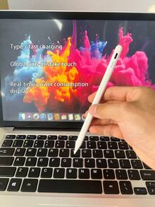 Touch Pen, Magnetic IPad Pencil, 1pc Universal Magnetic Pen With Anti-Hand Touch Function For IPad Air And Android Tablets - Suitable For Precise Drawing And Writing, With USB Cable, Universal Fast-Response Stylus For Tablets And Mobile Phones, Drawing Games And Writing.