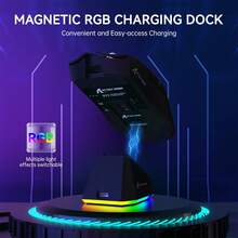 LexonTech MAMBASNAKE X60 HE 磁力开关键盘和 X11 机械游戏键盘和鼠标组合，60% 3 模式快速触发磁力开关，8K，59g 轻量级鼠标带 RGB 充电底座，22K，PAW3311，适用于 Win 的卷线