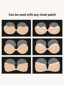 1 Pair Buckle-Free Lift & Conceal Reusable Breast Petals - Mature Charm Collection, Includes Transparent Lift & Hide Breast Petals