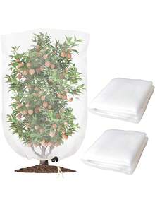 5pcs/3pcs-Large Fruit Tree Netting Cover,Fruit And Plant Protection Bag With Drawstring, Garden Mesh Plant Mulch, Suitable For Tomato Mesh Mulch, Garden Plant Barrier, Suitable For Vegetable, Fruit, Flower Mesh Bag