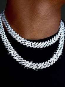 2 件女式夏季嘻哈朋克风格双链手链和项链套装，适合日常佩戴、派对和聚会 - 兩件套 - 查看 5