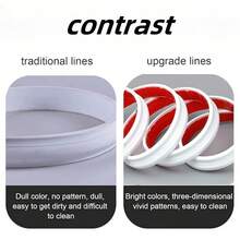 78.7 X 1.26 Inch Decorative Wall Trim Molding And Chair Rails, Flexible Peel & Stick, Corner Trim Decor, Suitable For Walls, Floors, Ceilings, Mirrors, And Cabinet Doors - Multicolor - View 10