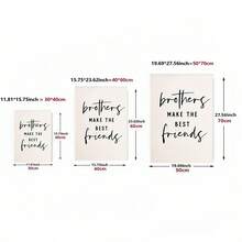 Brothers Make The Best Friends" - Perfect Gift For Brothers & Best Friends, Polyester, Unframed, Best Friend Gifts, Perfect For Room Decor,Back To School,School Supplies - Multicolor - View 7