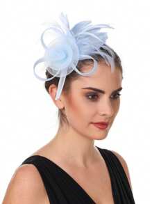 1 Pc Fascinator Hats Feather Flower Hair Clip Wedding Tea Party Kentucky Derby Headband For Girls And Women Fascinator Hat Halloween