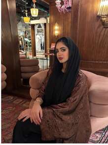 1pc Satin Abaya, Refined Craftsmanship, Elegant High-Quality Material, Fashionable Open Cardigan Design For Women's Daily Wear (Without Hijab),Robe,Modest