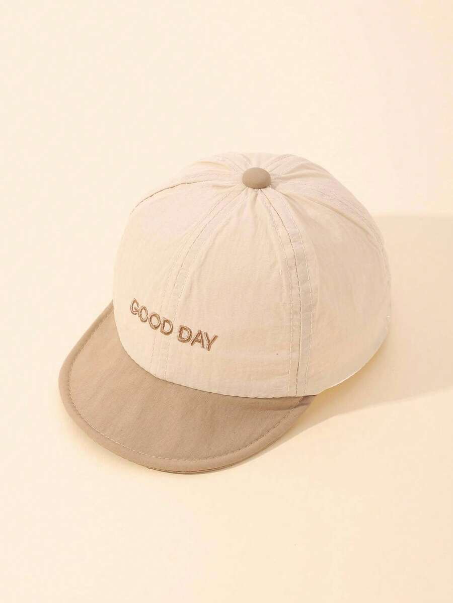 1pc Baby Letter Embroidered Adjustable Breathable Fabric Baseball Cap, Suitable For Daily Wear, Summer