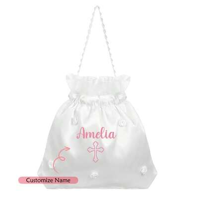 Personalised Custom Name God Bless Granddaughter Niece Daughter First 1st Holy Communion Cross Bag Church Wedding Bride Flower Girl Decoration Keepsake Gift From Godmother Baptism Christening Present,All-Purpose,Large Capacity,Versatile,Multifunction,Colorful,Cute,Adorable,Contracted,Funny,Kawaii,Y2K,Minimalist,Commuting,Business Casual,Basics,Custom,Personalized,Unique,Customized,Ideal Gifts For Him,Ideal Gifts For Her,Her,Family,Friends,Girlfriend,For Anniversaries,For Birthdays,For Holiday/ Vacation,For Outdoors/Outings/Travel/Hiking/Stadium/Sports/Climbing,For Business/Commute/Work/Office , Bow