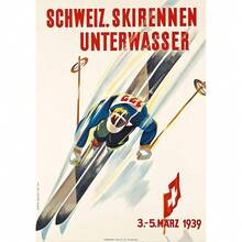 1 pezzo / 3 pezzi di opere d'arte e poster vintage da parete con tema di sci, montagne innevate, Svizzera e altopiani bernesi, stampe su tela per decorazione di pareti di soggiorno, casa, camera da letto, sala da pranzo o bagno, di alta qualità senza cornice, adatto per uso interno ed esterno - Multicolore - Visualizzare 28