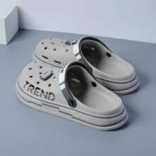 Men's Breathable Slip-On Sandals, Fashionable Peep Toe Slides, Soft Sole Beach Slippers, Versatile For Indoor & Outdoor Wear, Spring/Summer - Grey - View 4