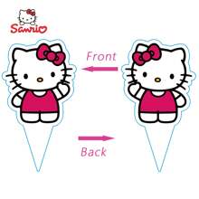 Sanrio 25pcs Sanrio Hello Kitty Cake Topper,Cupcake Toppers, Hello Kitty Birthday Decorations,Hello Kitty Theme Party Supplies, Hello Kitty Birthday Decorations,Hello Kitty Cake Decorations