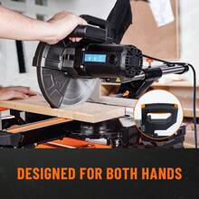 DOVAMAN 10-Inch Single Bevel Sliding Miter Saw, W/3 Blades, 4500/3200RPM, Cut For Wood, PVC And Soft Metal