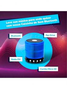 Portable Usb Sd Fm Mini Bluetooth Speaker Rechargeable Amplified SomY887 Speaker Box 887 - Blue - View 4