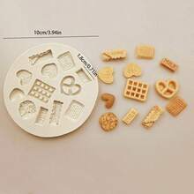 1/3 Khuôn silicon làm bánh quy sô cô la thu nhỏ, Dụng cụ đúc đồ trang sức thủ công DIY, Mặt dây chuyền bánh quy sô cô la giả, Làm nến thơm, Trang trí giày, Hình chữ nhật, Đồ dùng nghệ thuật - Xám - Xem 15