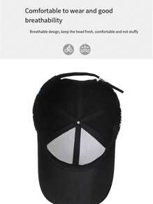 1pc Men's And Women's Spring/Summer Korean-Style Graffiti Lettering Printed Baseball Cap, Men's Sunscreen And Sun Protection Hat, Outdoor Bowler Hat