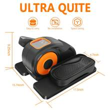 ZenActive Mini Under Desk Elliptical Trainer Machine, Electric Seated Pedal Exerciser For Home, Quiet & Compact Ellipse Leg Exerciser With Display Monitor, Remote Control And 12 Adjustable Speeds