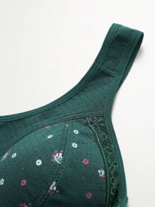 5 Peças Sutiãs Sem Arame Elegantes com Design Floral, Fechamento Frontal, Conforto e Respirabilidade para Mulheres