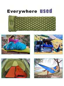 Camping Inflatable Mattress Sleeping Pad Ultralight Compact Camping Mat Sleeping Cushion With Pillow Inflatable Sofa Air Mattress - Multicolor - View 7