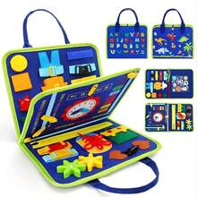 Busy Board Toddler Early Education Puzzle Toy - Felt Educational Toy For Dressing & Fine Motor Skills Practice, Colorful Buttons, Zippers, And Pockets, Ideal For Youngsters, Toddler Activity Center|Colorful Busy Board| Felt Toy, Busy Board Toys