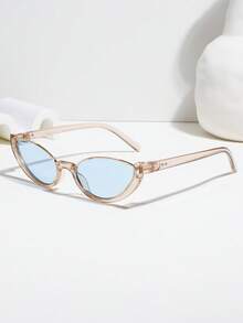 1 Kính mắt mèo hình bầu dục nhỏ gọng nửa mới phong cách Châu Âu & Mỹ, thích hợp cho đi chơi, mua sắm, chụp ảnh, nghỉ dưỡng ở bãi biển, v.v. - Nhiều màu - Xem 5