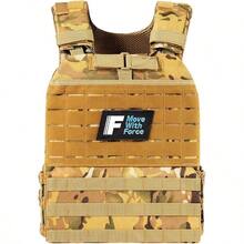 Weighted Vest For Men And Women With UltraDurable And Adjustable Straps Weight Vest For Cardio Walking Running Strength Training Body Building Calisthenics - TanCamo - View 1