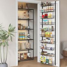 COVAODQ Over Door Spice Rack, 10-Tier, Pantry Organizer Metal Hanging Storage - 10-Tier - View 3
