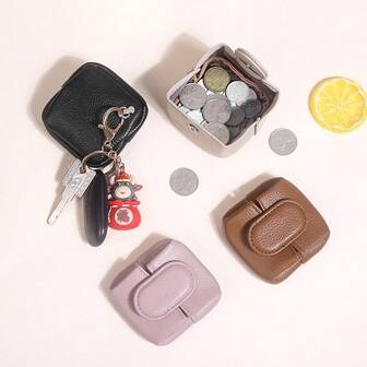 กระเป๋าสตางค์มินิสำหรับผู้หญิงแบบกระดุมหนังPUอเนกประสงค์แฟชั่นพกพาได้สำหรับกระเป๋าสตางค์มินิกระเป๋าสตางค์กระเป๋าเหรียญ